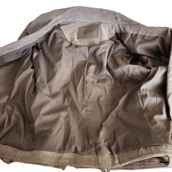 Blank NYC  Leather Moto Jacket  Suede Tan Beige Size XS with belt & zippers - Picture 12 of 16